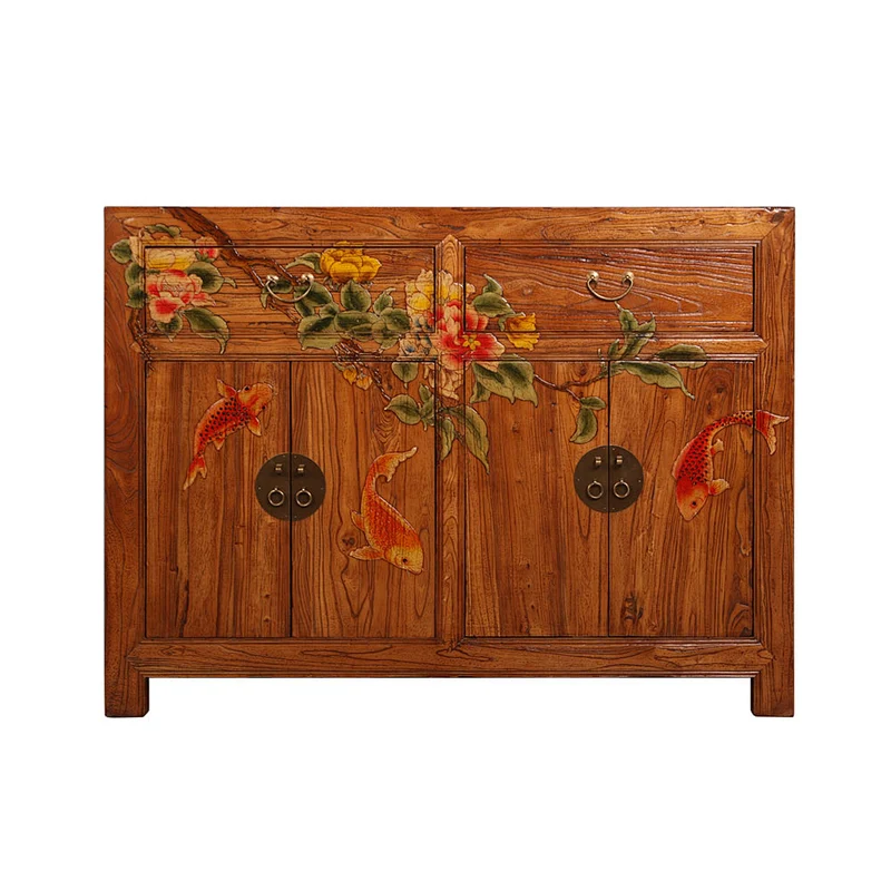 hand painted chinese antique style living room sideboard