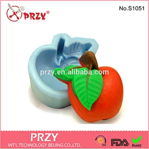 S1051 PRZY Christmas apple fruit soap mold silicone molds for soap handmade silicone mould