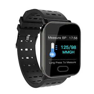 2019 Amazon Hot A6 Smart Band Heart Rate Blood Pressure Large Color Screen Fitness Tracker IP67 waterproof Bracelet Watch