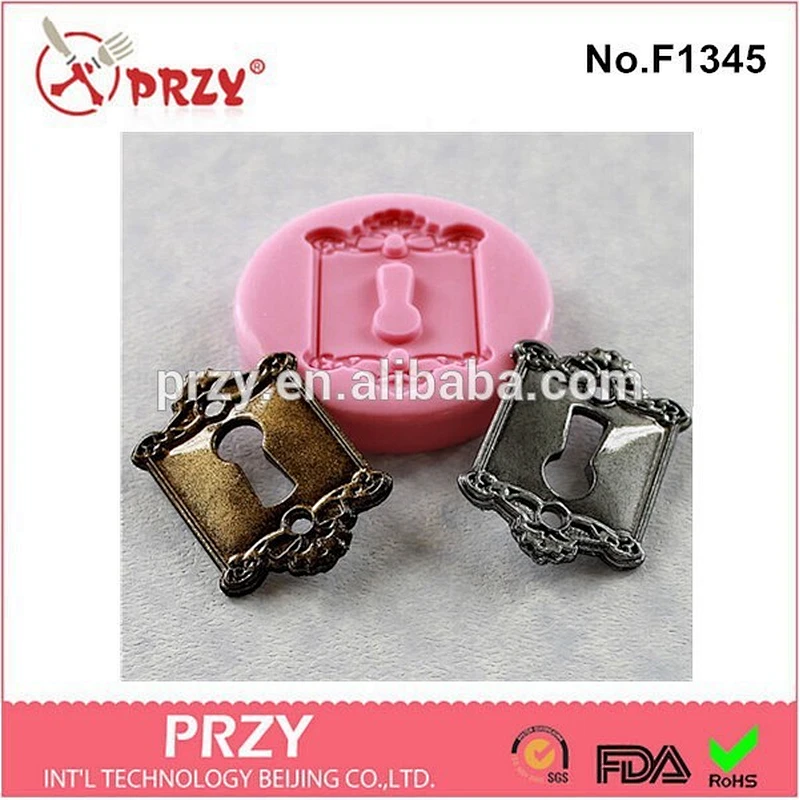 Eco-friendly fondant Key Hole polymer clay silicone cake mold