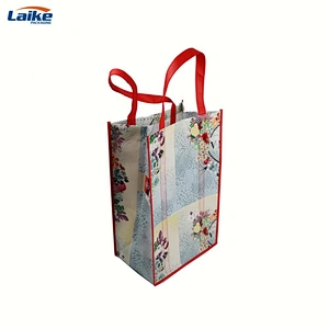 Cheap custom reusable customized blank pp non woven fabric shopping bags with handles
