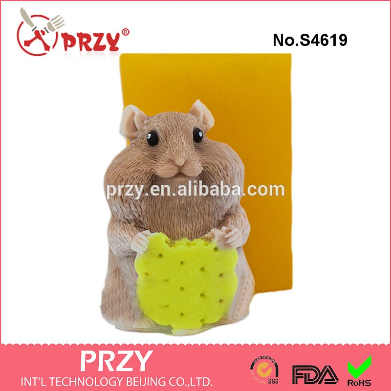 S4619 Hamster mold for soap Food grade silicone soap mold silicone animal mold