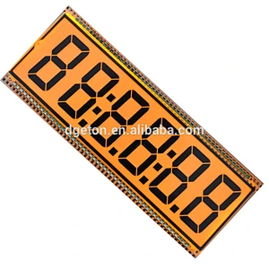 OEM TN 6 character digit monochrome lcd display 7 segment