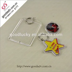 Eco-friendly custom christmas gift acrylic blank keychain