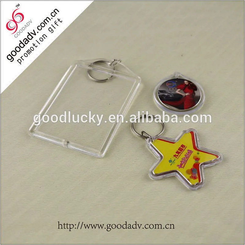 Eco-friendly custom christmas gift acrylic blank keychain