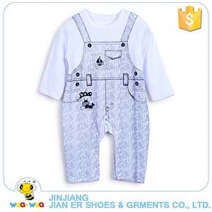 Custom printing short sleeve baby romper cotton newborn boy grows bodysuit