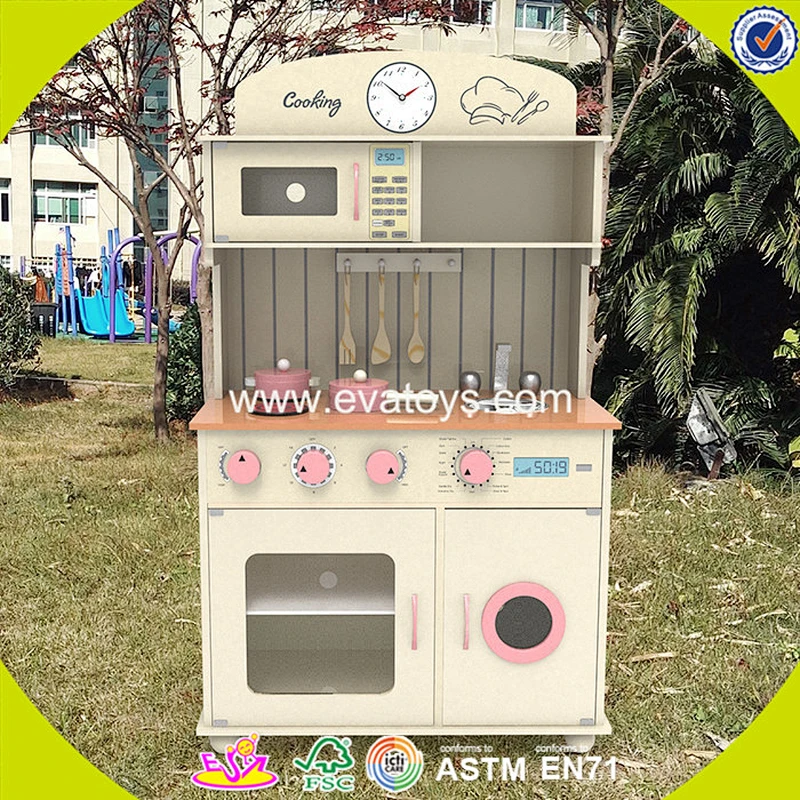 2018 New design pink wooden girls kitchen toys lovely wooden girls kitchen toys best wooden girls kitchen toys W10C268