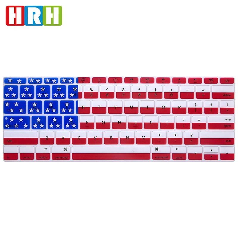 high quality odm silicone laptop keyboard skins for macbook retina 12 and 13 without touch bar English version