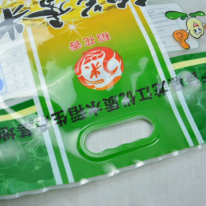 China supplier wholesale 5kg plastic pe rice bag with plastic handle