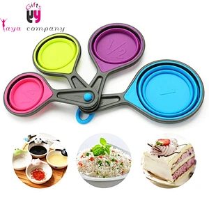 Wholesale Kitchenware Collapsible Pet Food Silicone Measuring Cup
