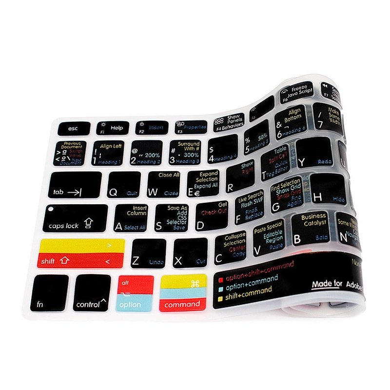 spanish Ado be Dreamweaver Silicone Keyboard Protector custom keyboard skin For macbook pro 15 cover