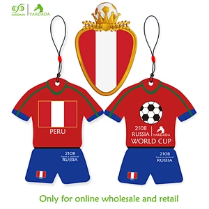 Peru hot sale air freshener, New World Cup shirt shape, a variety of flavors,welcome to order