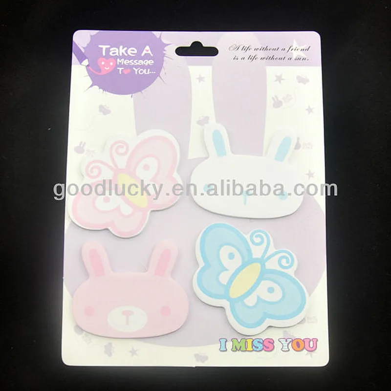 Promotional shaped custom sticky notepad memo pad