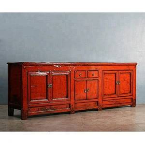 chinese antique reproduction lacquered old drawer storage cabinet furniture