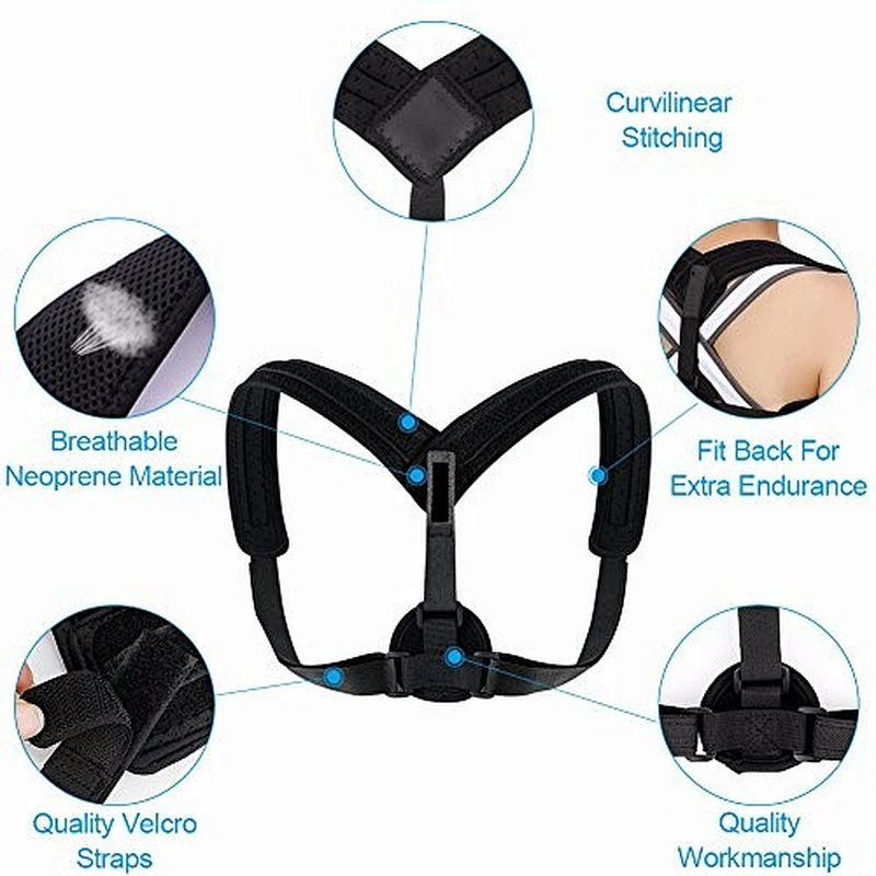 Neoprene Back Support Back waist Posture for Adjustable