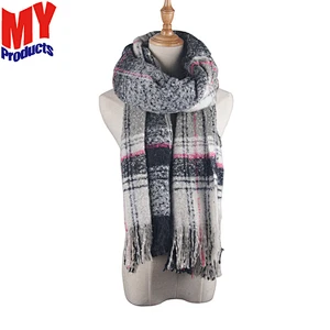 Fashion silk scarf winter scarves cable knit yellow scarf tudung