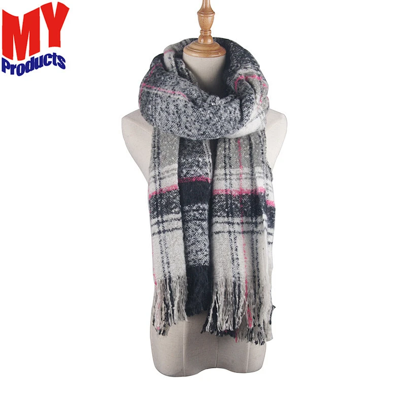 Fashion silk scarf winter scarves cable knit yellow scarf tudung