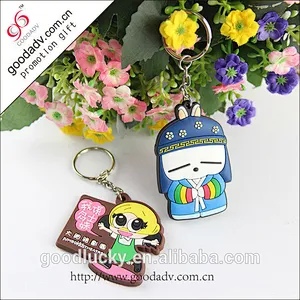 wholesale rubber keychains custom with 2/3D