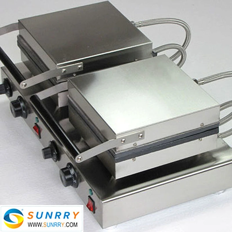 Double head stainless steel electric circular shape waffle baker and waffle stick maker