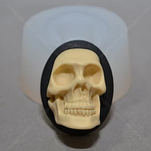 Skeleton head soap mould Silicone Halloween skeleton plaster Molds clay resin fondant Chocolate molds