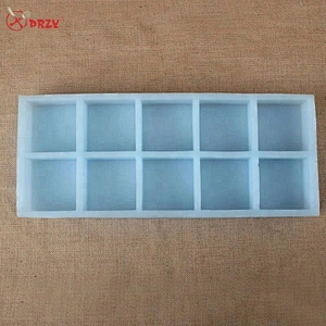 10 Cavities square soap molds silicone Square Tray mould for making Soap
