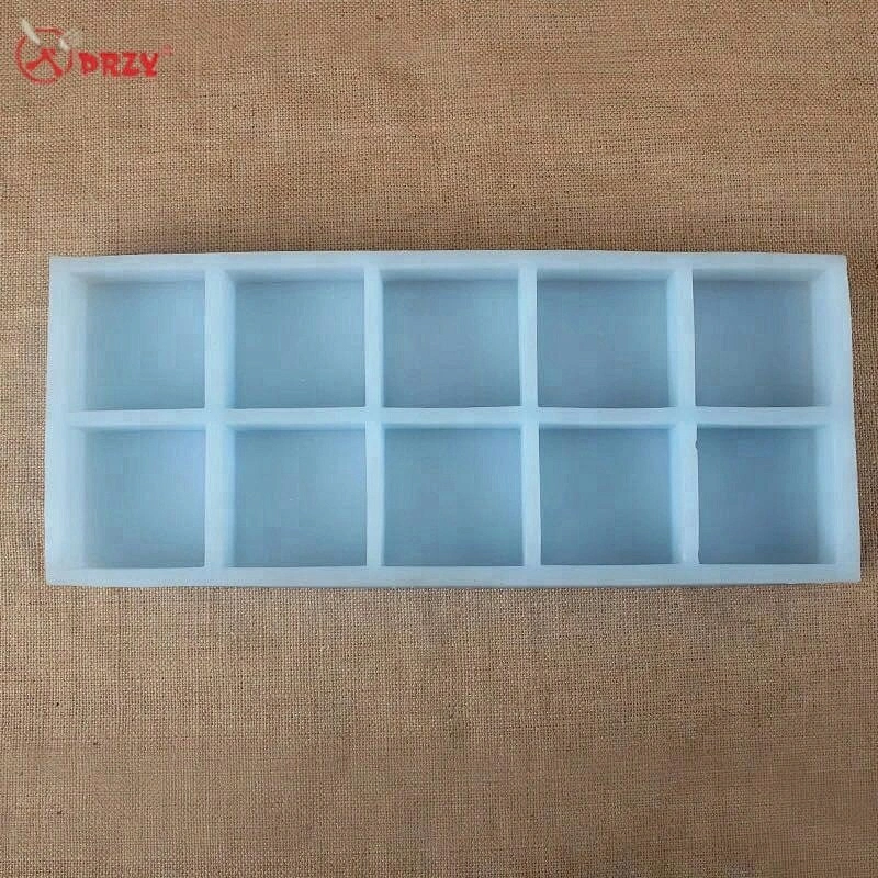 10 Cavities square soap molds silicone Square Tray mould for making Soap