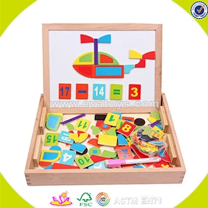 wholesale funny kids wooden magnetic jigsaw toy hot sale wooden magnetic jigsaw toy educational magnetic jigsaw toy W14A057