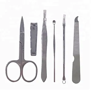 4pcs makeup brushes private label beauty cosmetics with 6pcs manicure set portable makeup artist brush set