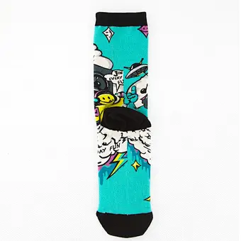high quality fashion street printing cartoon crew socks