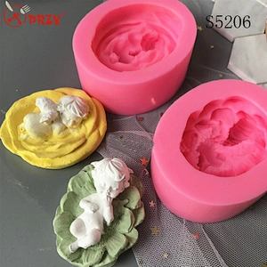 3d baby doll soap mold silicone molds for soap Aroma Gypsum Silicone Mold