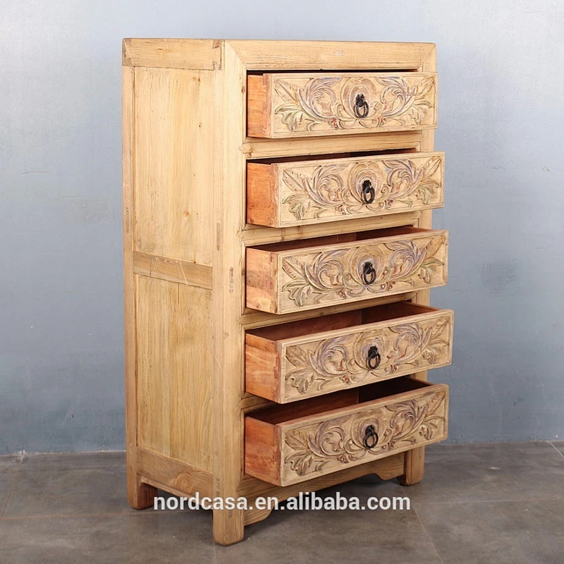 Chinese home decor aged antique furniture living room cabinet