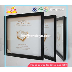 Wholesale household children wooden black picture frame top quality wooden black picture frame W09A006