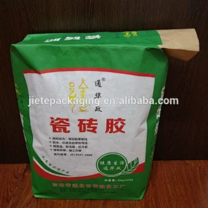 Customized design 20kg stand up multilayer kraft paper cement bag/sacks for chemical,mortar,cement,tile adhesive