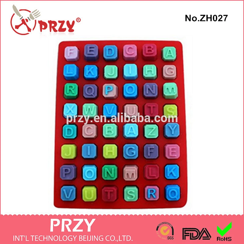 2014 Hot Selling English Letter Silicone Chocolate Molds