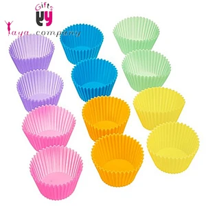 Environment-friendly Fashionable Silicone baking cup with FDA washable cup
