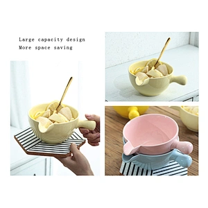 Tableware Lovely Korean Style Ceramic Bowl Home Fruit Salad Vegetable Bowl Porcelain Table Food Bowl