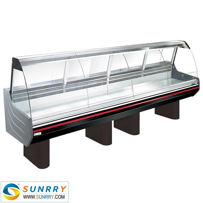 Supermarket showcase refrigerator freezer for food display
