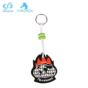 Cute and special design eva car keychains with personalized lanyard