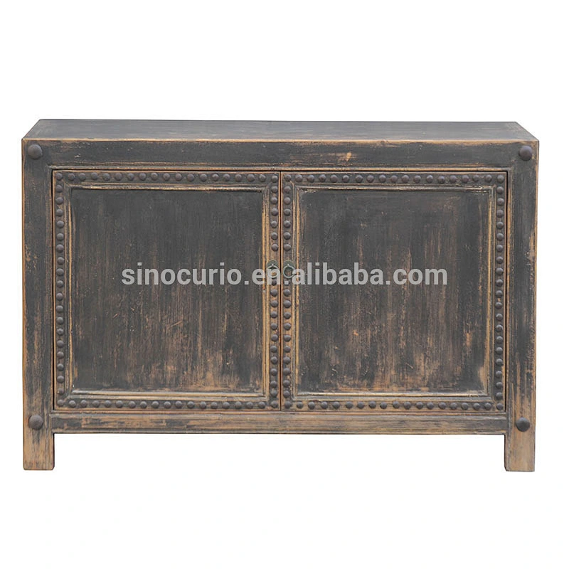 china wholesale antique furniture distressed black shoe rack cabinet