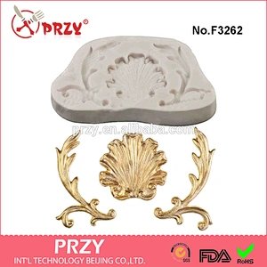 Baroque Shell mold for cake fondant silicone cake fondant mold polymer clay mold