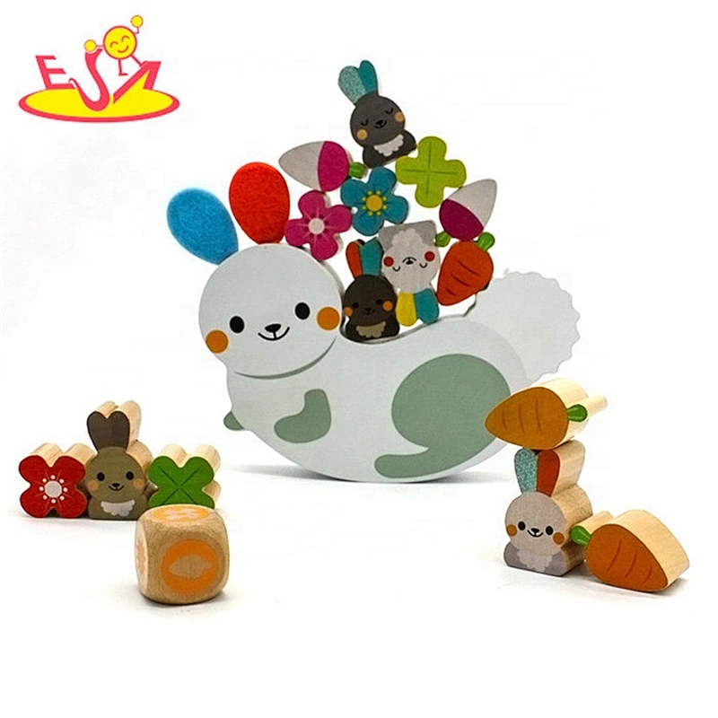 2019 New arrival baby wooden balancing stacking toys for education W11F078