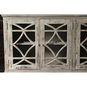 Vintage American Style Distressed living room cabinet