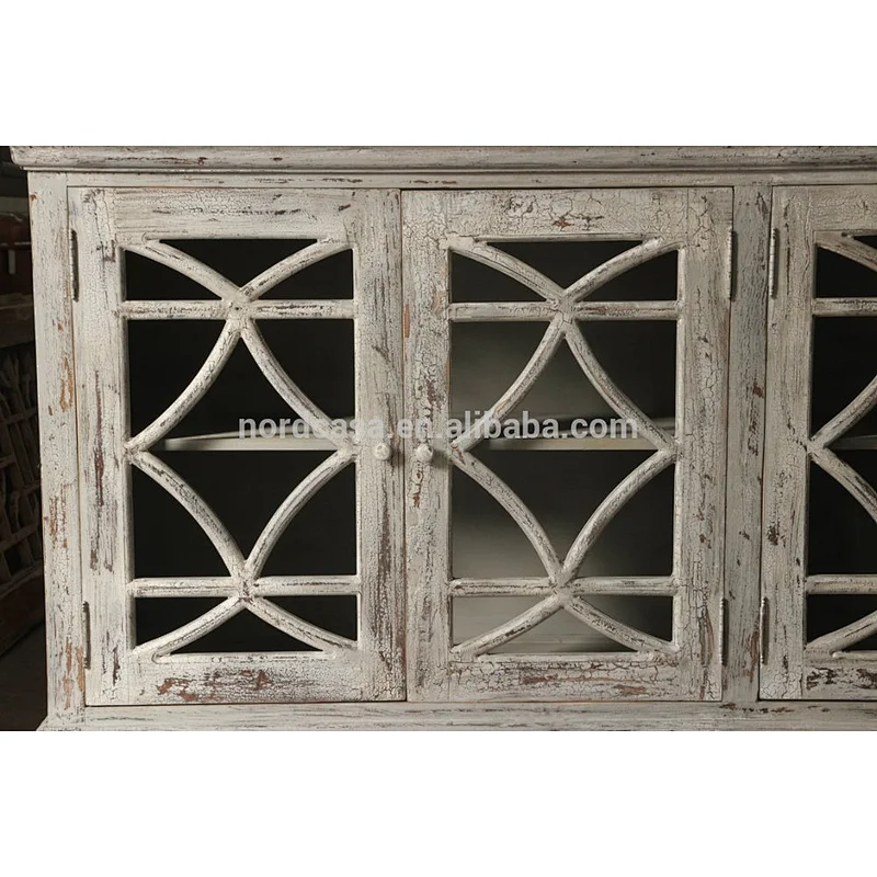 Vintage American Style Distressed living room cabinet