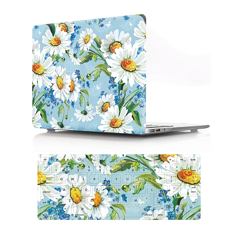 2 In 1 Stylish flower case Hard pc case and Keyboard Cover for Mac Book Pro Air 13 Inch Laptop 12 cover case for mac