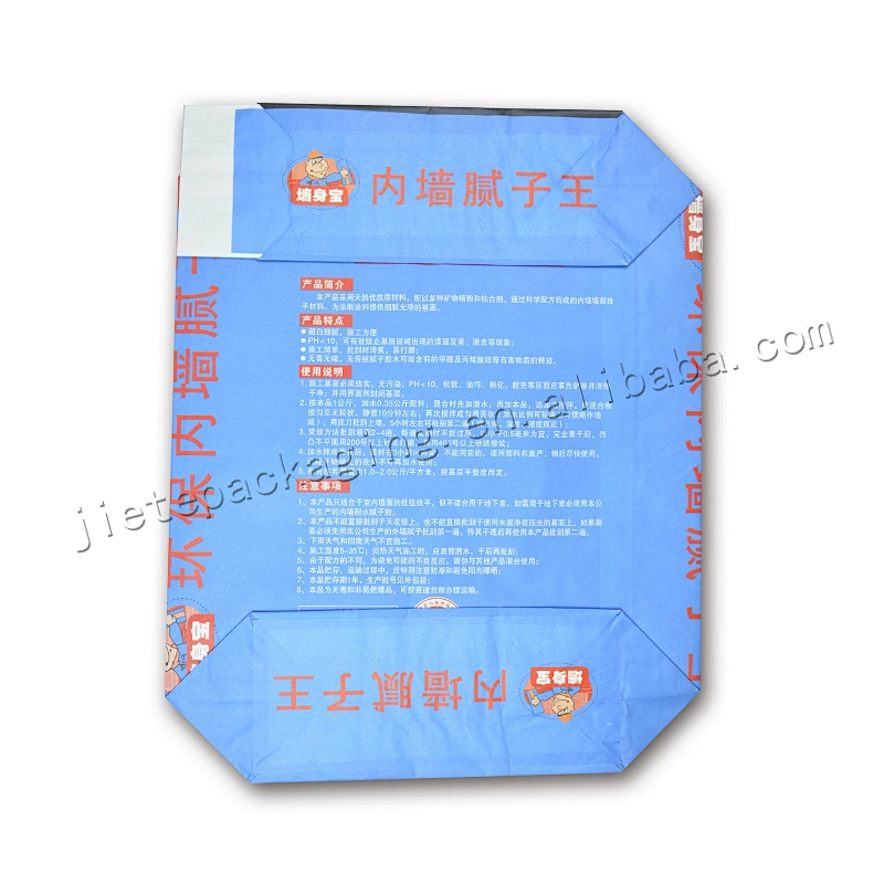 Industrial and building use 20kg multilayer kraft paper cement bag for tile adhesive,mortar,wall putty powder