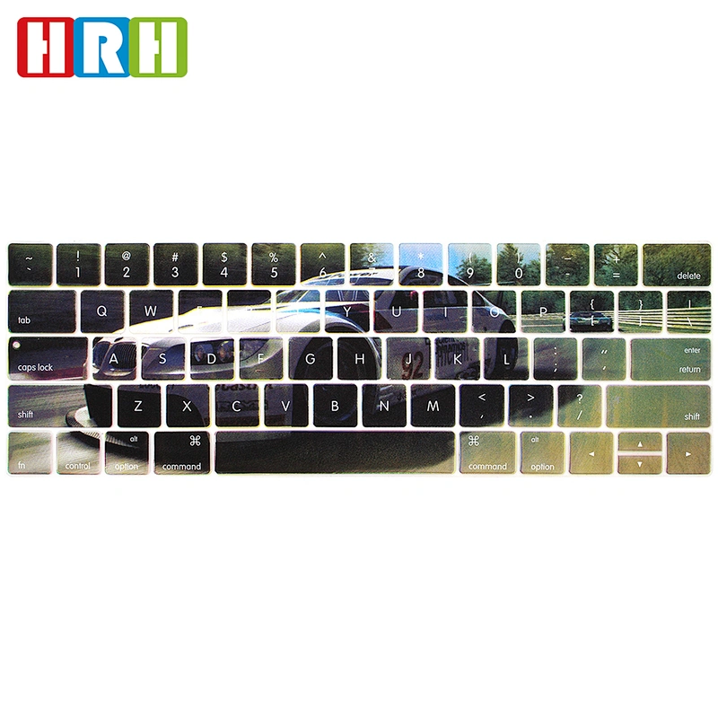 Creative Design Custom Silicone Keyboard Protector Laptop skin keyboard cover For Macbook Pro 15 Touch Bar