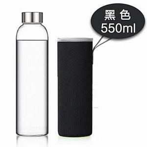 2019 Hot Sale in-stock Double Wall Glass Bottle Customized Logo Glass Tea Bottle High Borosilicate Portable Travel Tea Cup