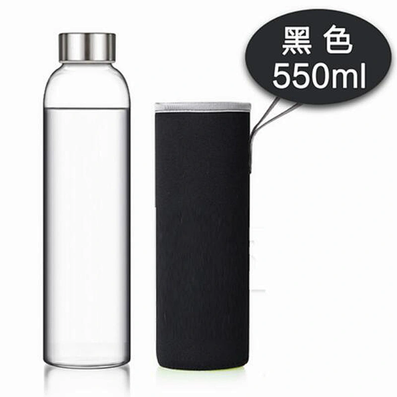 2019 Hot Sale in-stock Double Wall Glass Bottle Customized Logo Glass Tea Bottle High Borosilicate Portable Travel Tea Cup