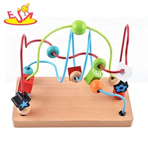 2018 Hot sale educational wooden busy beads toys for toddlers W11B209
