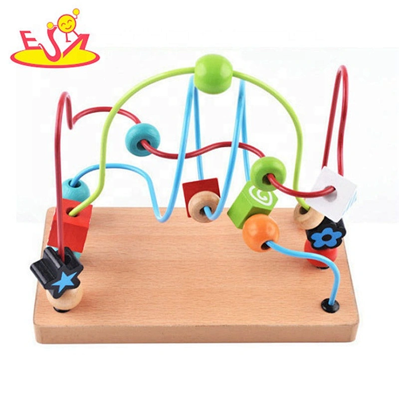 2018 Hot sale educational wooden busy beads toys for toddlers W11B209